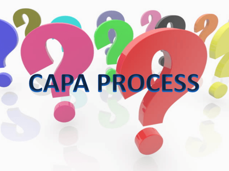 capa process steps