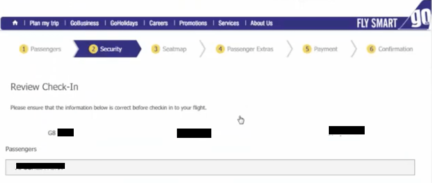 How to do web check in of goair flight